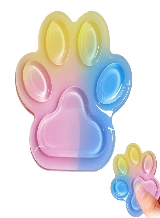 RAMONI Big Squishy Toy, Taba Squishies, Fufu Squishy Big 12cm Squishy Toys Cat Paw Big Squeeze Stress Relief Kawaii Furry Cat Paw Stress Fidget Toy Gifts for Kids Stress Relief Toys Adults - Image 1